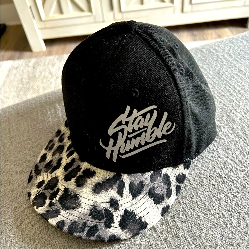 Stay Humble - Leopard print hat - adjustable.  Brand new.